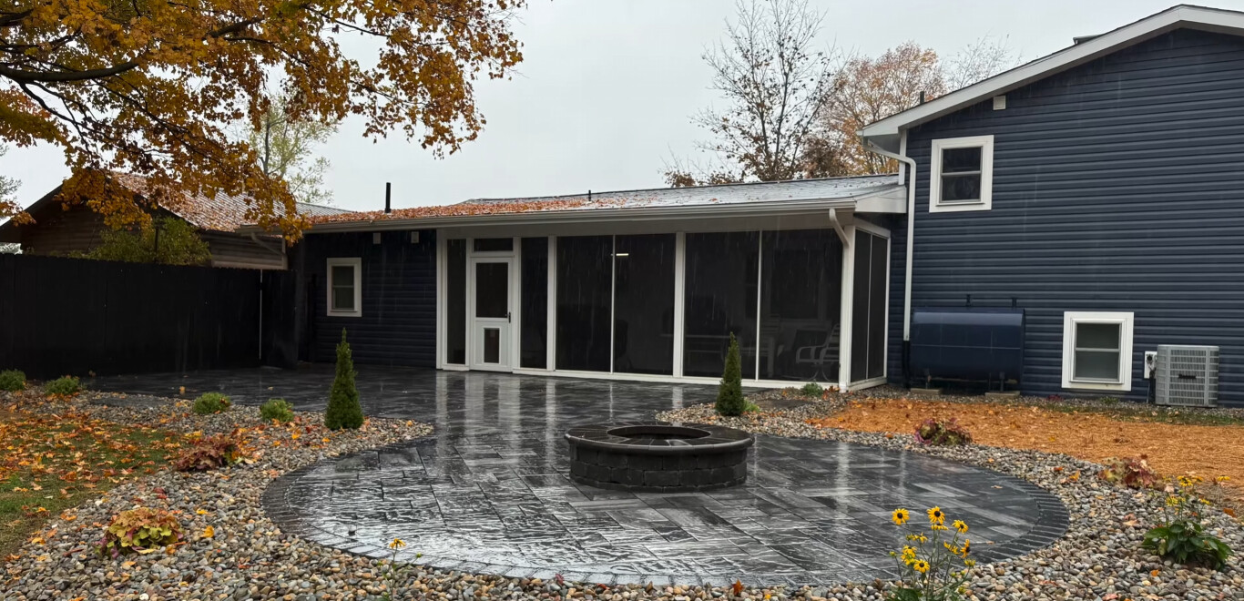Elegant stamped concrete patio with modern design in Sayreville, NJ